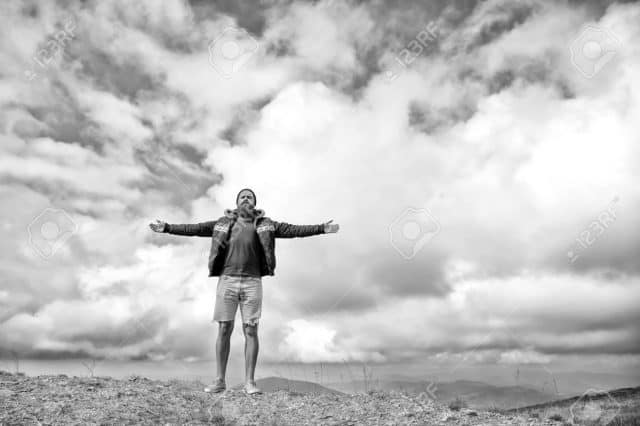 Guy feeling free after completing the Naked Divorce