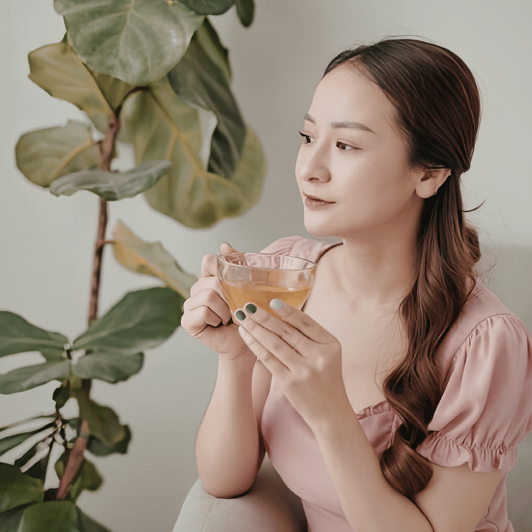 Woman with tea
